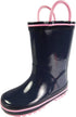 NORTY Tod Girls 6-10 Navy/Pink Rain Boots 16410 Prepack